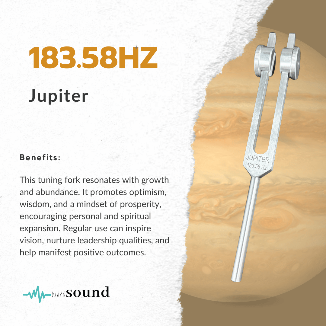 Jupiter (183.58 Hz) Planetary Weighted Tuning Fork