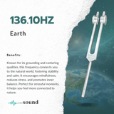 Earth (136.10 Hz) Planetary Weighted Tuning Fork