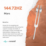 Mars (144.72 Hz) Planetary Weighted Tuning Fork