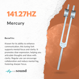 Mercury (141.27 Hz) Planetary Weighted Tuning Fork