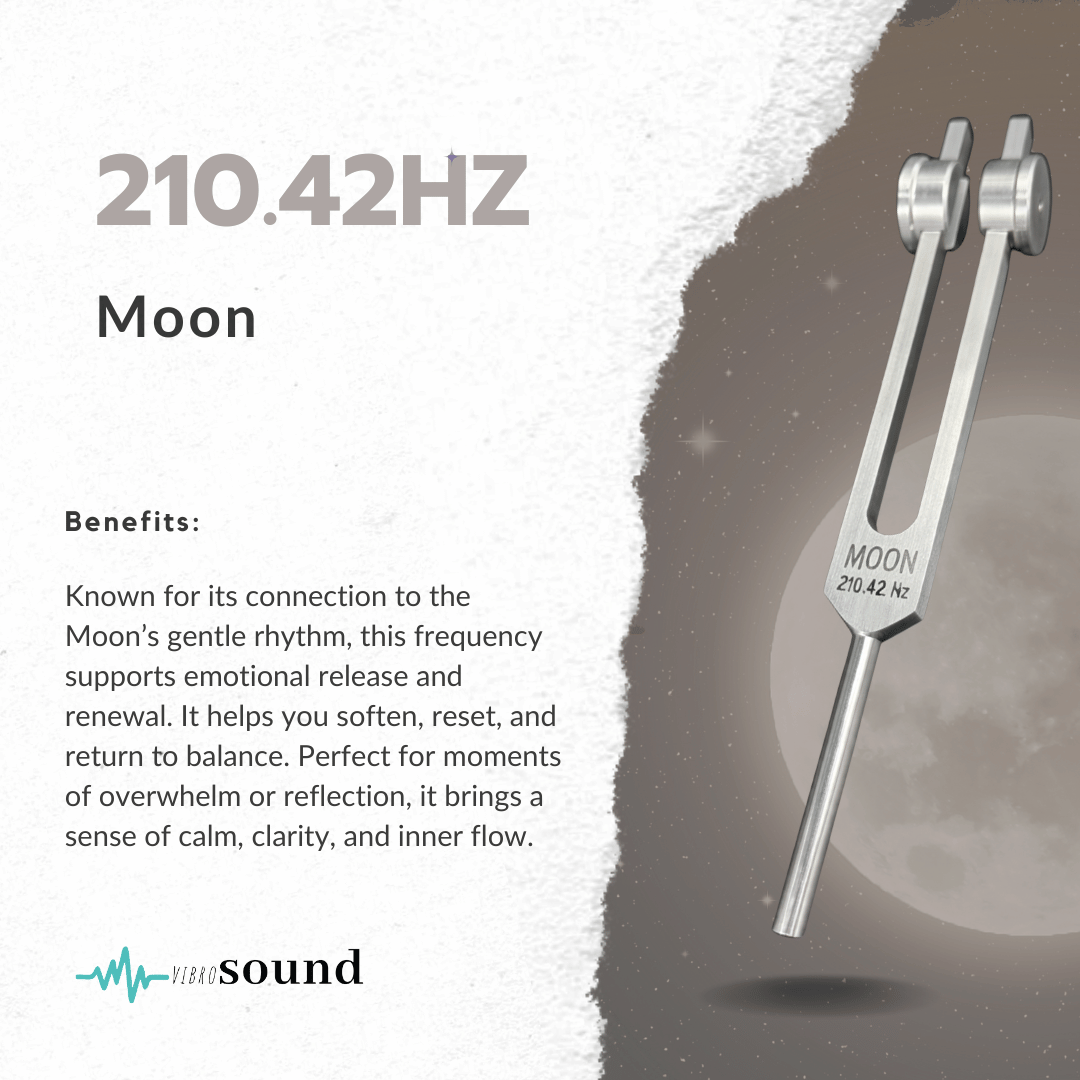 Moon (210.42 Hz) Planetary Weighted Tuning Fork