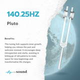 Pluto (140.25 Hz) Planetary Weighted Tuning Fork